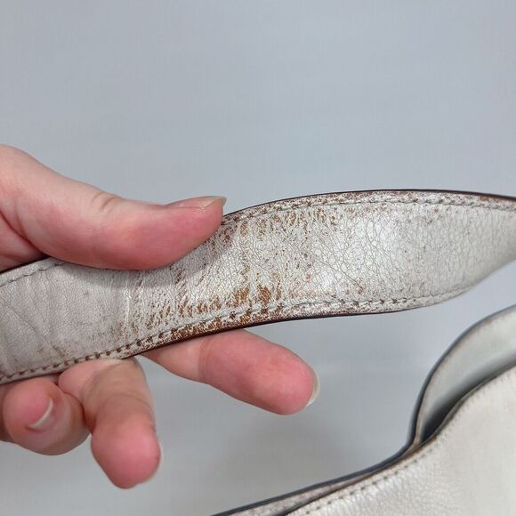 Michael Kors Brookville Cream Hobo Bag Leather Shoulder Bag Purse - Picture 11 of 11